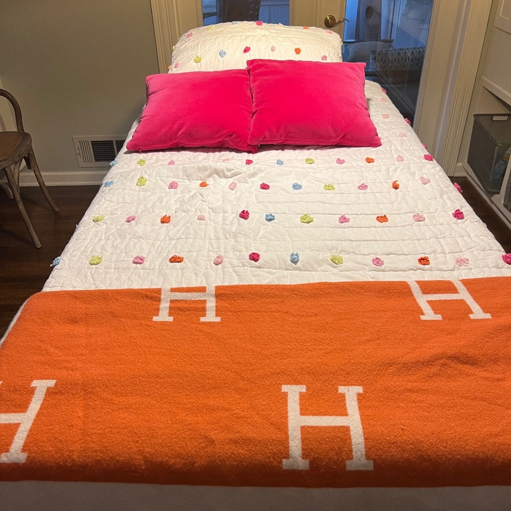 Pottery Barn Bedding  - Bright Pom-Pom Quilt & Shams